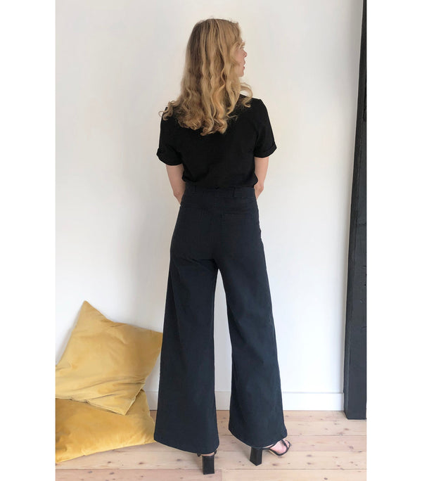 Long Sabrina Denim Pants | Black