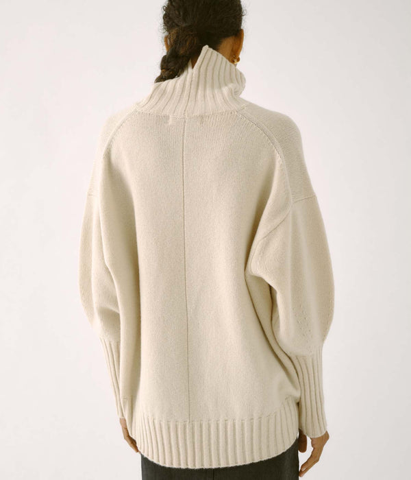 Sayaka Davis High Collar Sweater in Wheat