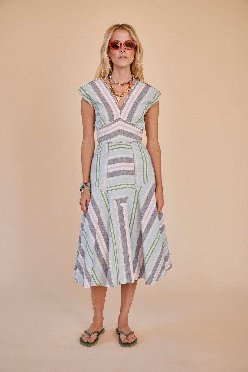 Hunter Bell Jordan Dress - Pastel Stripe