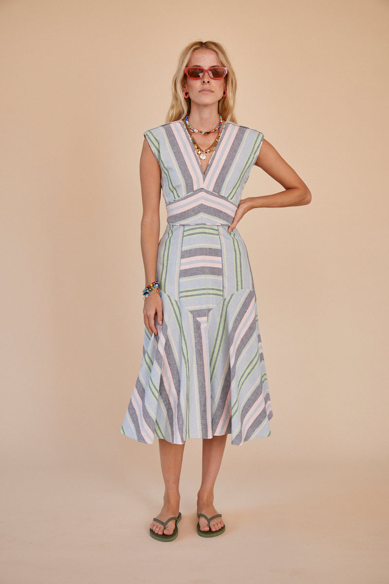 Hunter Bell Jordan Dress - Pastel Stripe