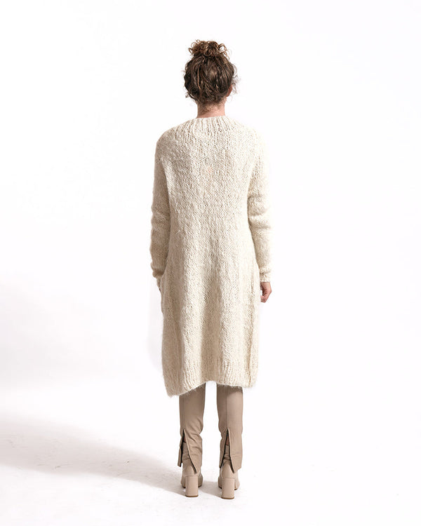 Ayni Amaru Hand Knit Cardigan | Ivory Alpaca