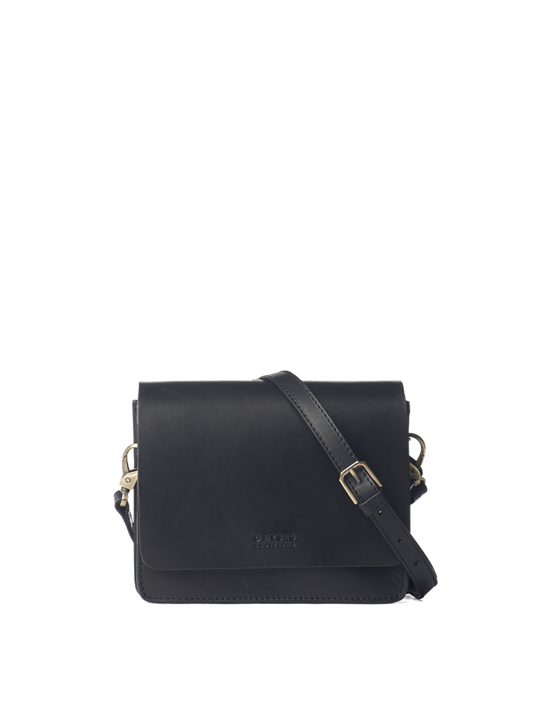 Audrey Mini Black Leather Crossbody Bag