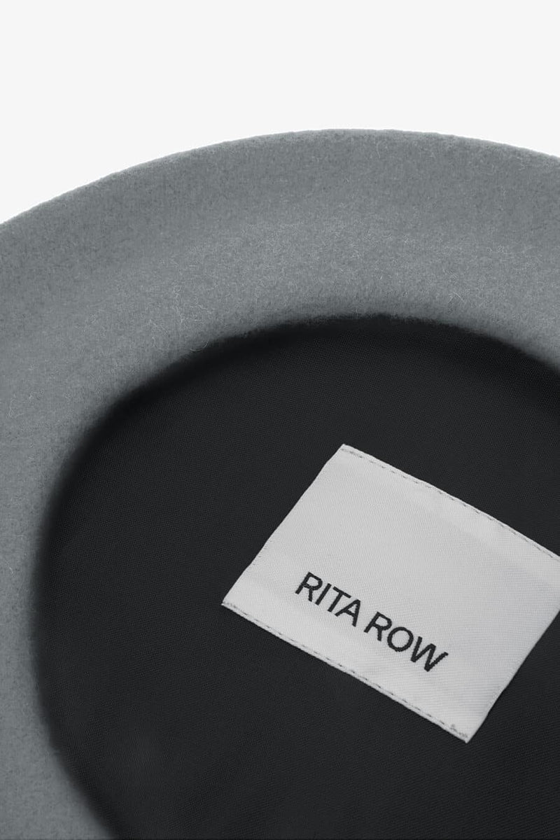 Rita Row Wool Beret - Mustard + Pale Blue