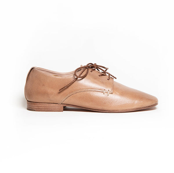 Either Or Cognac Brown Oxford Shoes
