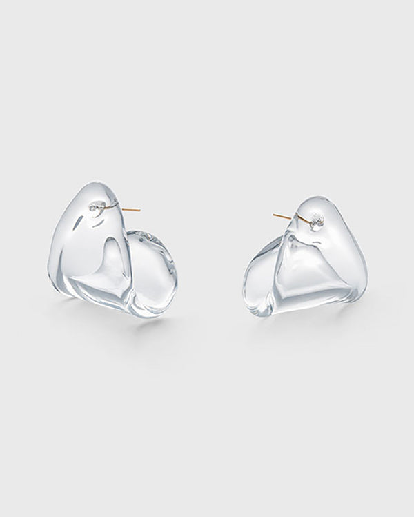 Annika Inez Glossy Fold Over Earrings