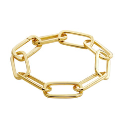 Machete Grande Solid Sterling Paperclip Chain Bracelet in Gold