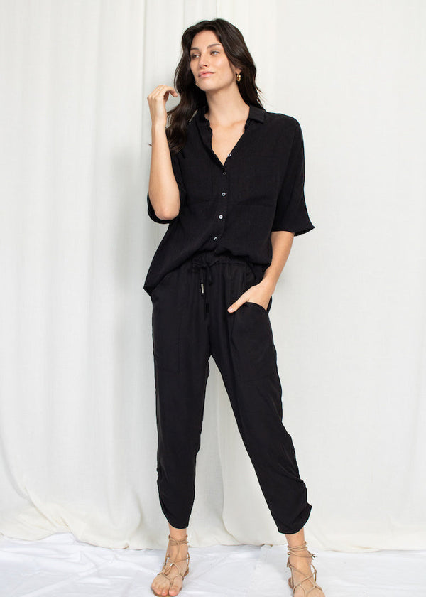 Natalie Busby Slouch Pants in Black