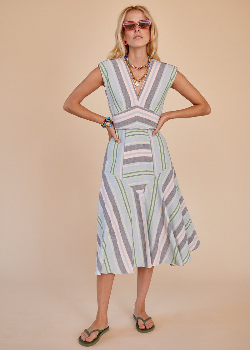 Hunter Bell Jordan Dress - Pastel Stripe