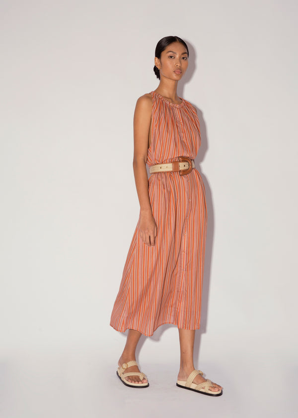 Magali Pascal Mariana Dress in Caramel Stripe