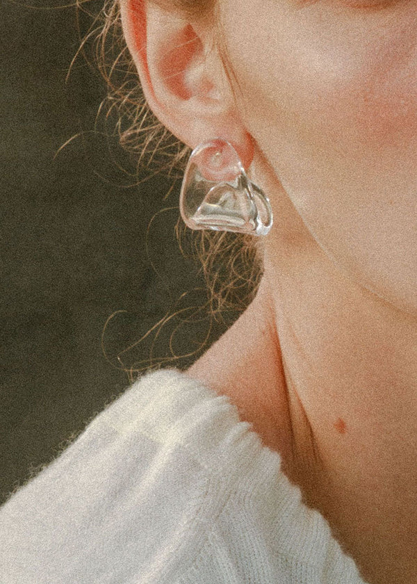 Annika Inez Glossy Fold Over Earrings