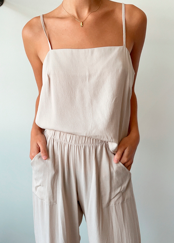 Take it Easy Tank - Tencel Viscose - Oyster