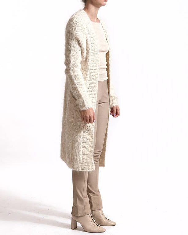 Ayni Amaru Hand Knit Cardigan | Ivory Alpaca