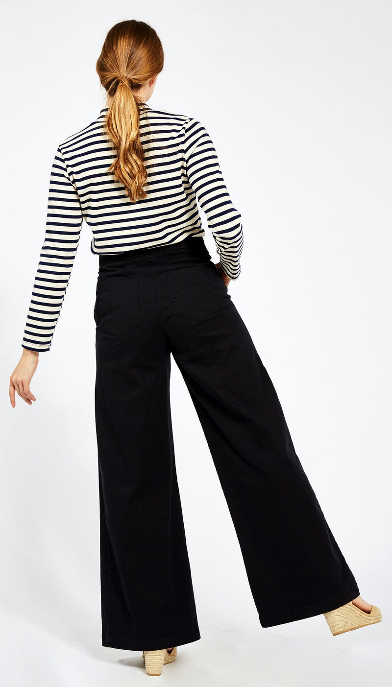 Long Sabrina Denim Pants | Black