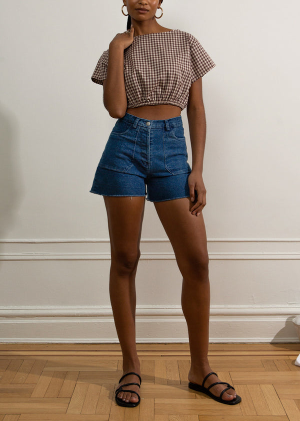Loup Simone Washed Indigo Cut Off Shorts
