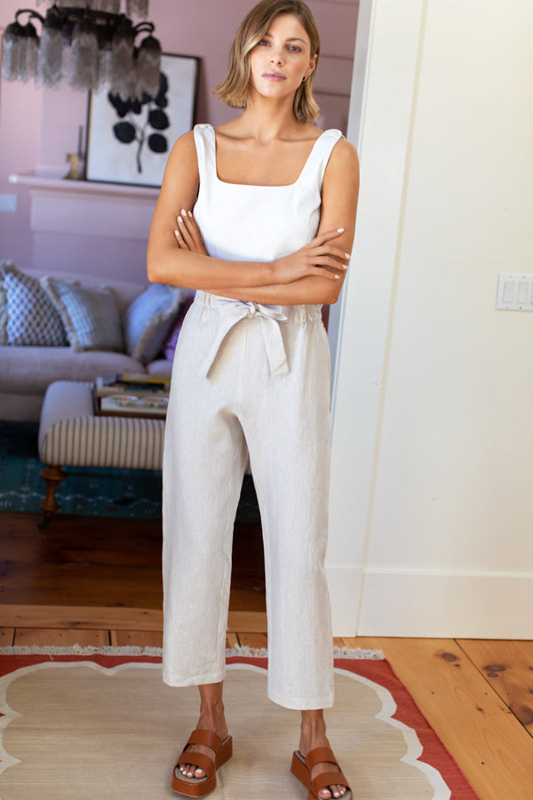 Emerson Fry Roma Top in White Linen