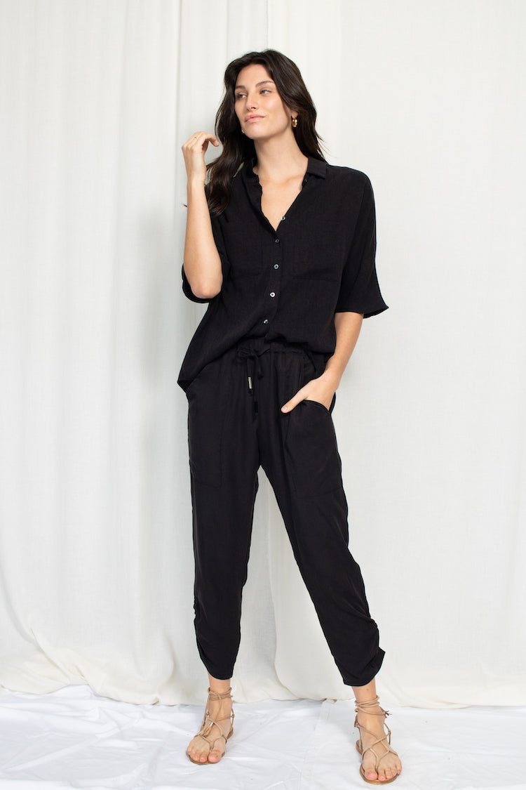 Natalie Busby Slouch Pants in Black